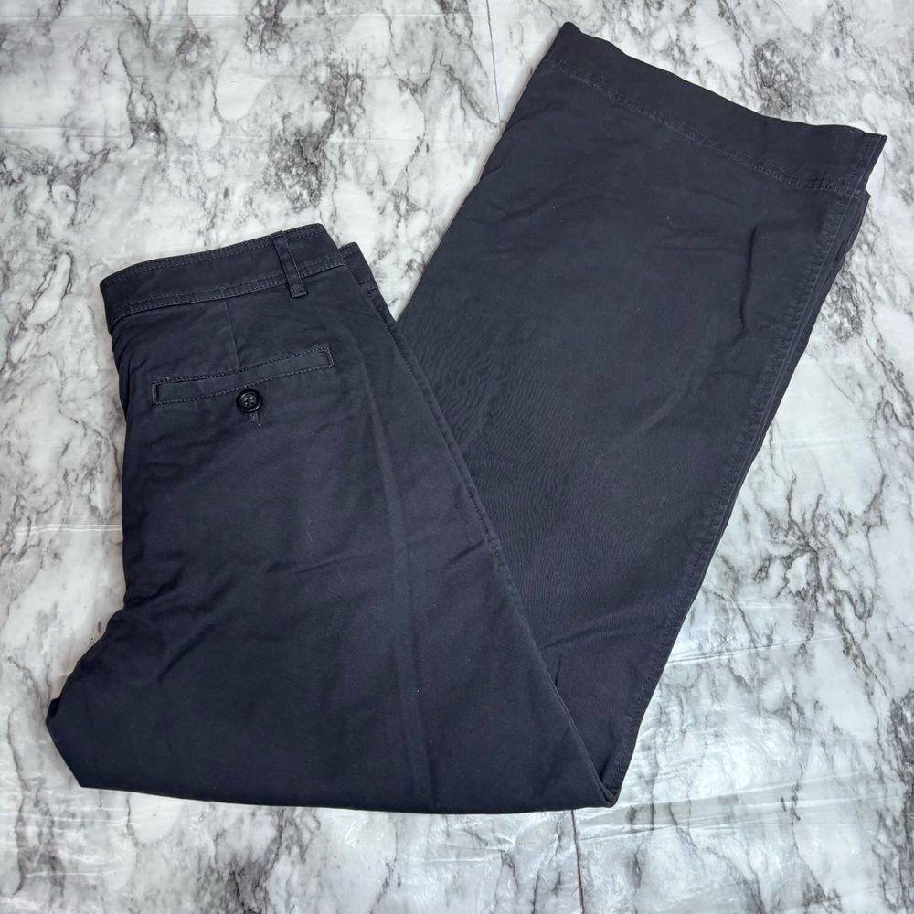 Ann Taylor Size 2 Wide Leg High Rise Grey Pants Cotton Blend Office Workwear